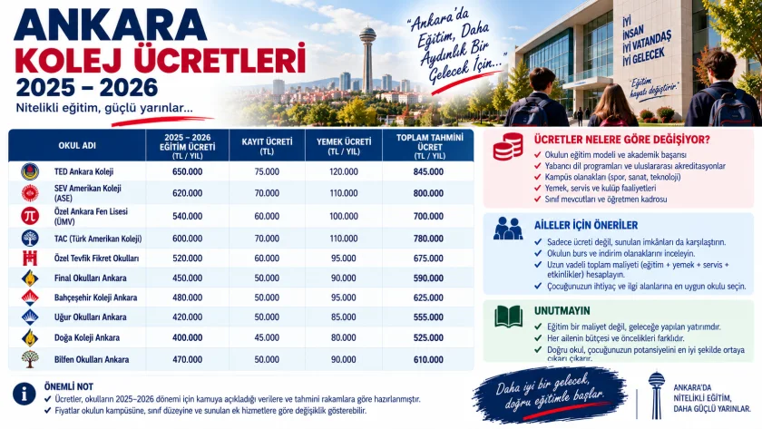 Ankara Kolej Ücretleri Ailelerin Yaşam Tercihlerini Nasıl Değiştiriyor?