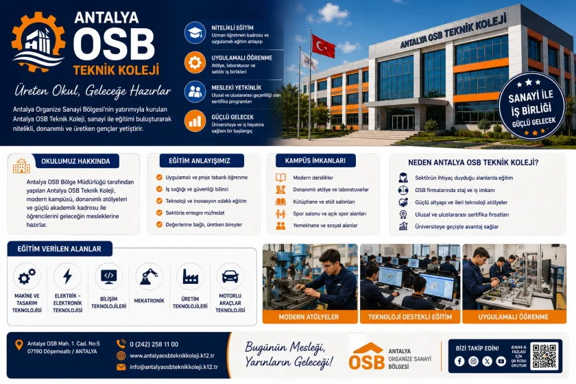 Antalya OSB Teknik Koleji: Bölümler, Kayıt Şartları ve Eğitim Rehberi