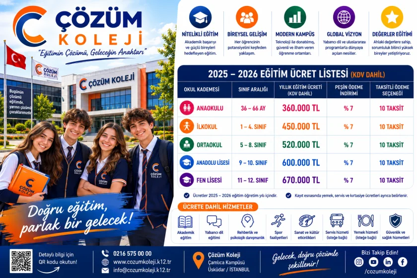 Çözüm Koleji Fiyatları 2026-2027: Güncel Ücretler ve Kampüsler