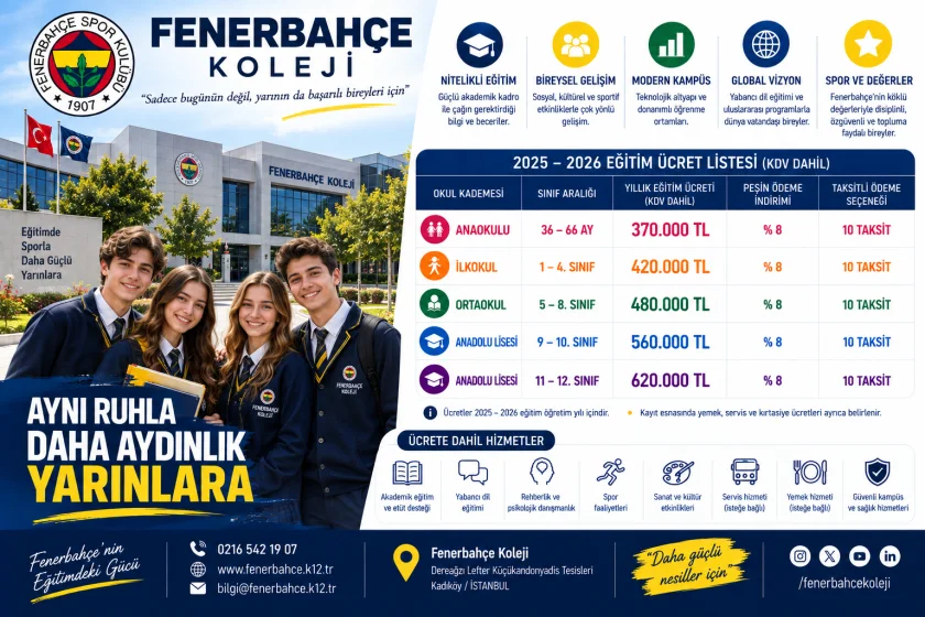Fenerbahçe Koleji Fiyatları 2026-2027: Güncel Ücretler