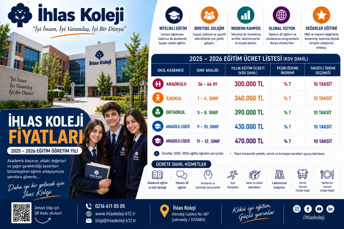İhlas Koleji Fiyatları 2026-2027: Güncel Ücretler ve Kampüsler