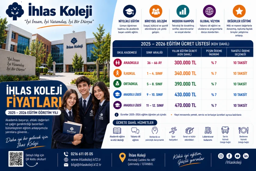 İhlas Koleji Fiyatları 2026-2027: Güncel Ücretler ve Kampüsler