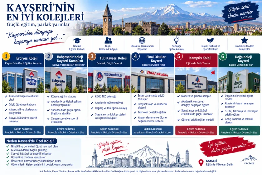Kayseri En İyi Kolejler: Özel Okullar ve Seçim Rehberi