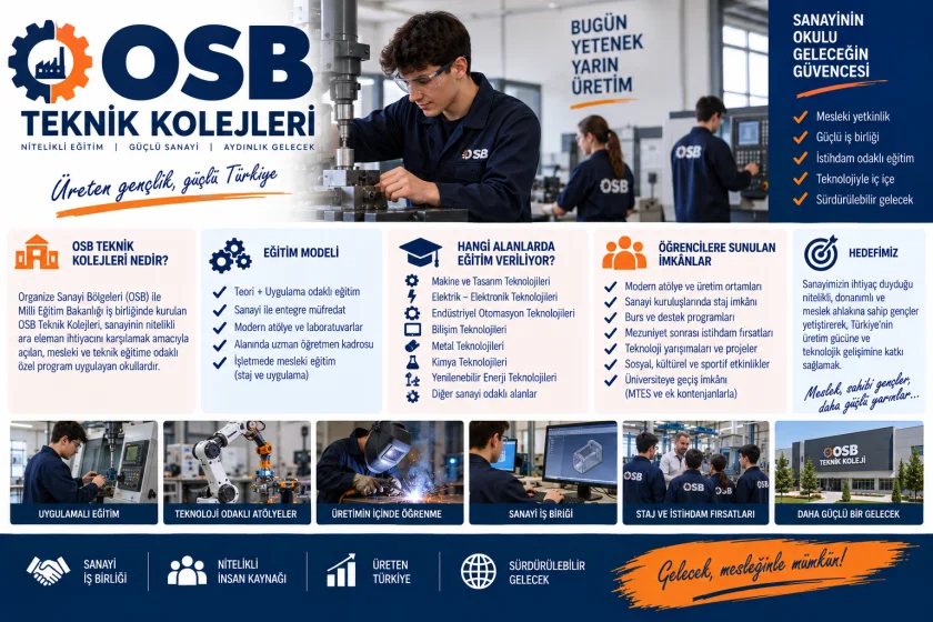 OSB Teknik Kolejleri: Bölümleri, Ücretleri ve Devlet Desteği