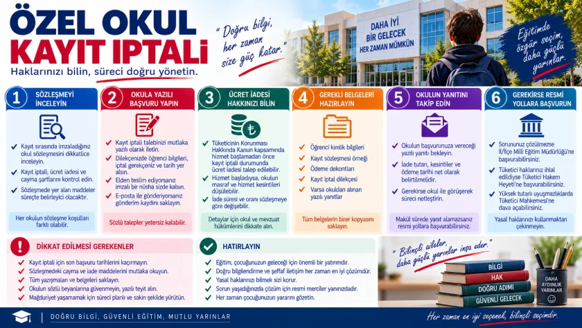 Özel Okul Kayıt İptali: Ücret İadesi ve %10 Kesinti Rehberi