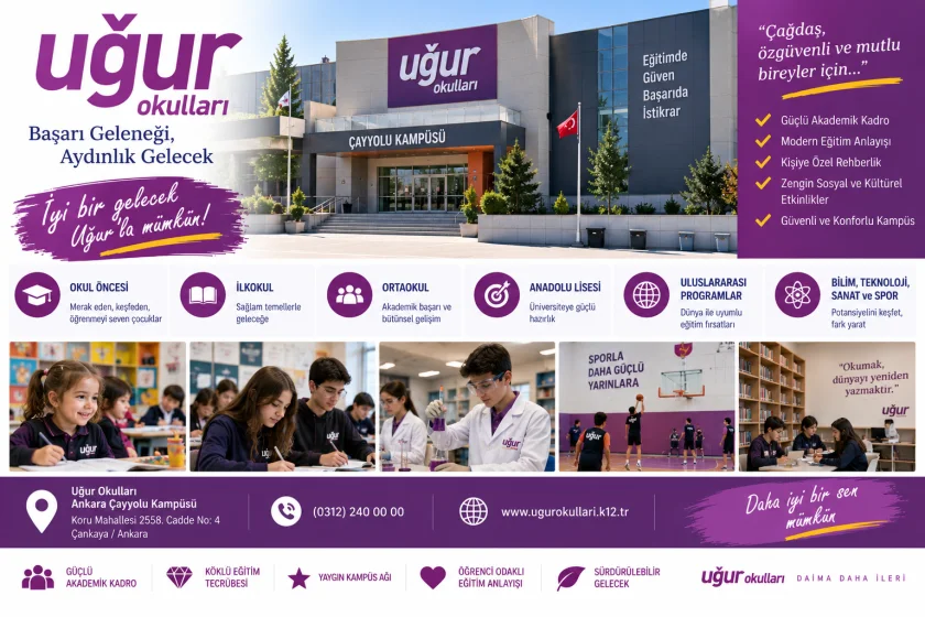 Uğur Okulları Ankara Çayyolu: 2026-2027 Ücretleri ve Kampüs Bilgileri