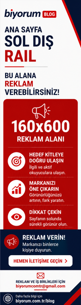 Ana Sayfa Sol Dış Rail reklamı